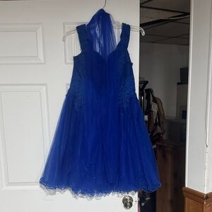 Elegant Blue Woman Dress